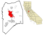 San Joaquin County California Incorporated and Unincorporated areas Stockton Highlighted